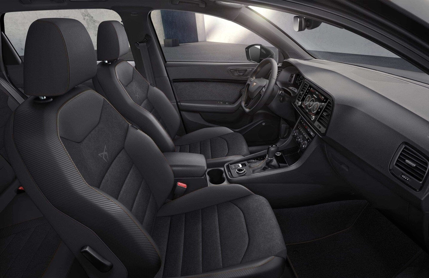 Interior view of the CUPRA Ateca seats