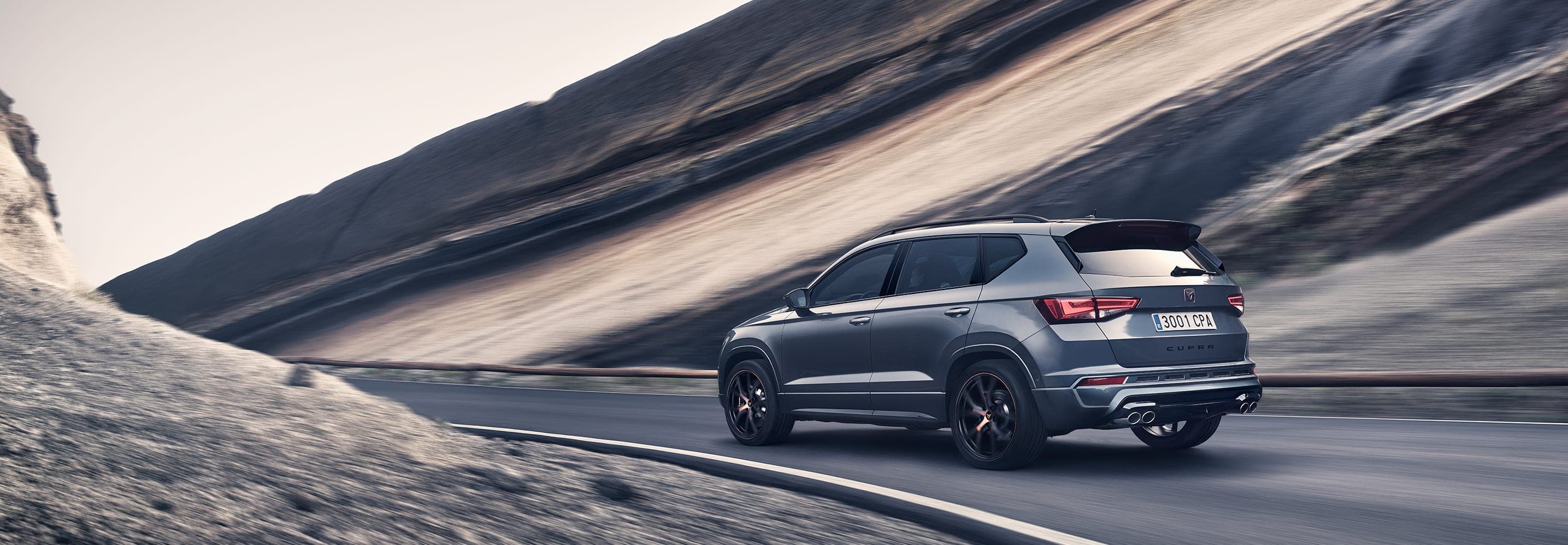 CUPRA Ateca on a mountain road
